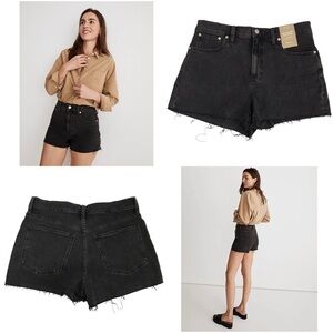 Madewell The Perfect Jean Shorts Lunar Black Wash Size 31 NEW